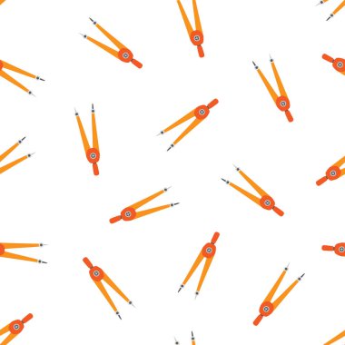 Beyaz arka planda pusula, okul gereçleri, yaratıcılık ürünleri, okula dönüş.