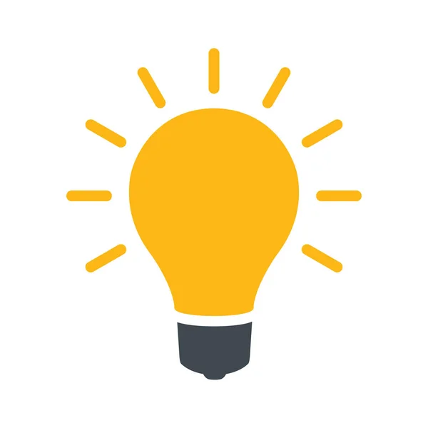 Electric Light Bulb Icon Energy Thinking Symbol Creative Idea Inspiration — Image vectorielle