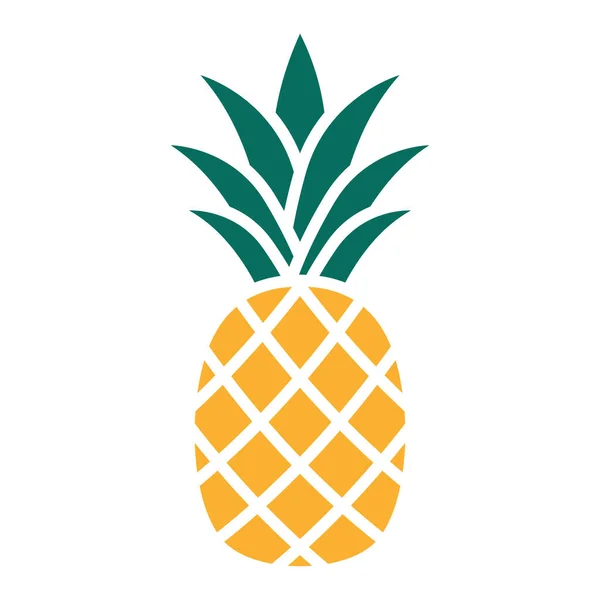 Ananas Ikonu Ananaslı Tropik Meyve Vektör Illüstrasyonu — Stok Vektör