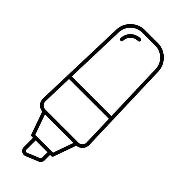 Markierungsstift Symbol Büroschreibwaren Vektor Illustration Isoliert Auf Weißem Hintergrund — Stockvektor
