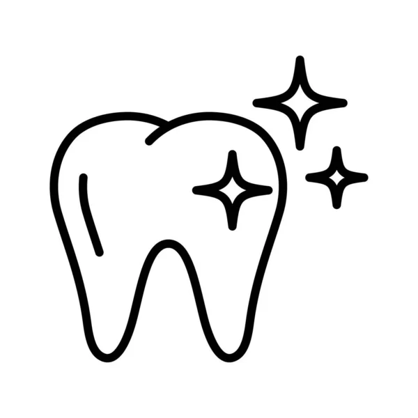 Diente Brillante Saludable Brillante Concepto Cuidado Salud Dental Limpieza Dientes — Vector de stock