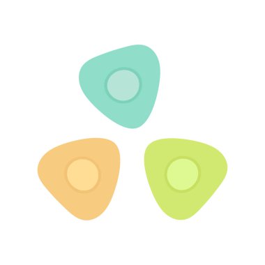 Düz biçimli renkli üçgen dikiş seti, beyaz arkaplanda izole vektör illüstrasyonu, kıyafet üzerine çizim için tebeşirler