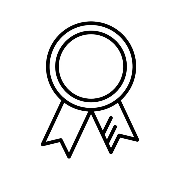 Garantía Medalla Icono Línea Delgada Concepto Control Garantía Del Consumidor — Archivo Imágenes Vectoriales