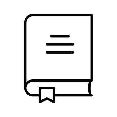 Yer imi simgesi olan bir kitap. Piktogram beyaz arka planda izole edildi. Vektör illüstrasyonu.