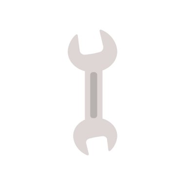 Beyaz arkaplanda izole edilmiş çizgi film anahtarının vektör çizimi, anahtar onarım aracı, mekanik veya mühendis aracı