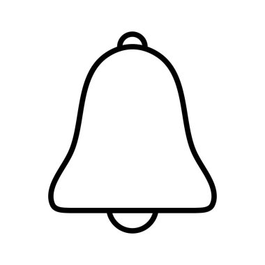 Haber çanı simgesi. Alarm sembolü. Gelen posta kutusu mesajı. Çanlar çalıyor. Çalar saat. Yeni mesaj. Beyaz arkaplanda piktogram izole edildi.