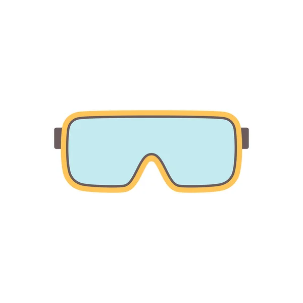 Flat Vector Illustration Construction Protect Glasses Isolated White Background Safety — Image vectorielle