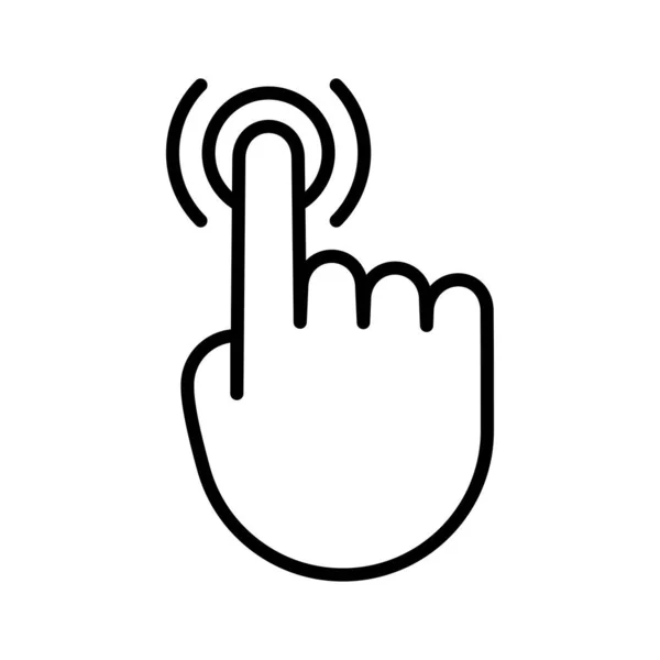 Double Tap Icon Hand Click Concept Finger Touch Icon Cursor — Vector de stock