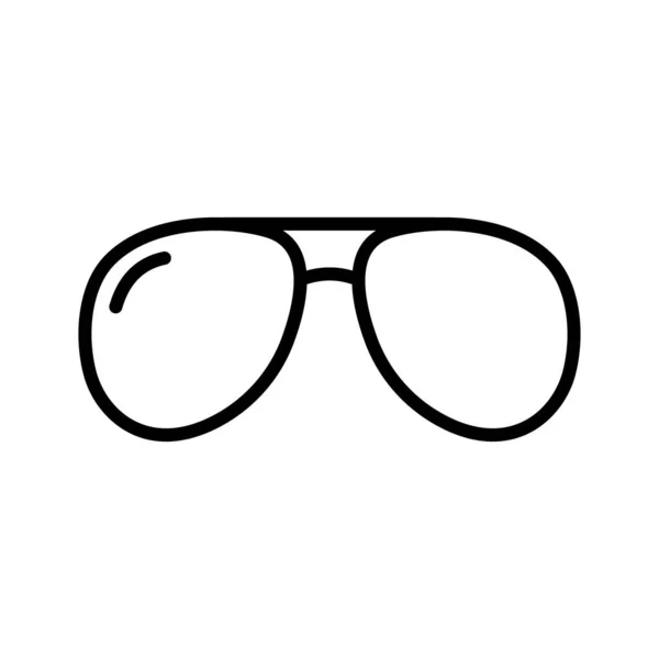 Sunglasses Icon Pictogram Isolated White Background Vector Illustration — Stockvektor