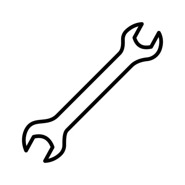 Wrench Icon Pictogram Isolated White Background Vector Illustration — Vector de stock