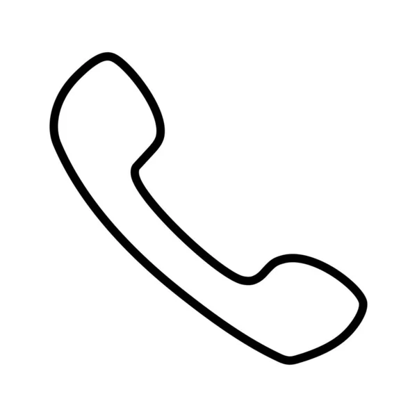 Phone Icon Telephone Call Pictogram Isolated White Background Vector Illustration — Stok Vektör