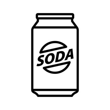 Soda can icon. Pictogram isolated on a white background. Vector illustration.