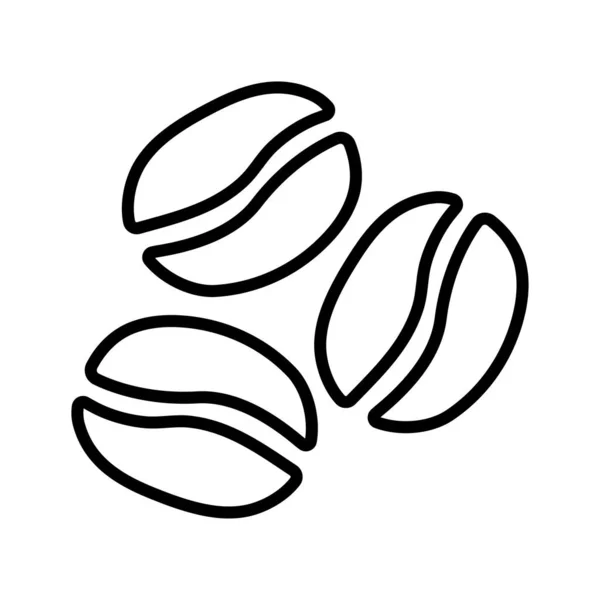 Ikona Kávových Zrn Piktogram Izolovaný Bílém Pozadí Vektorová Ilustrace — Stockový vektor