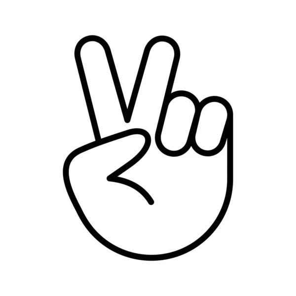 Hand Showing Victory Sign Icon Peace Sign Hand Gesture Victory — Διανυσματικό Αρχείο