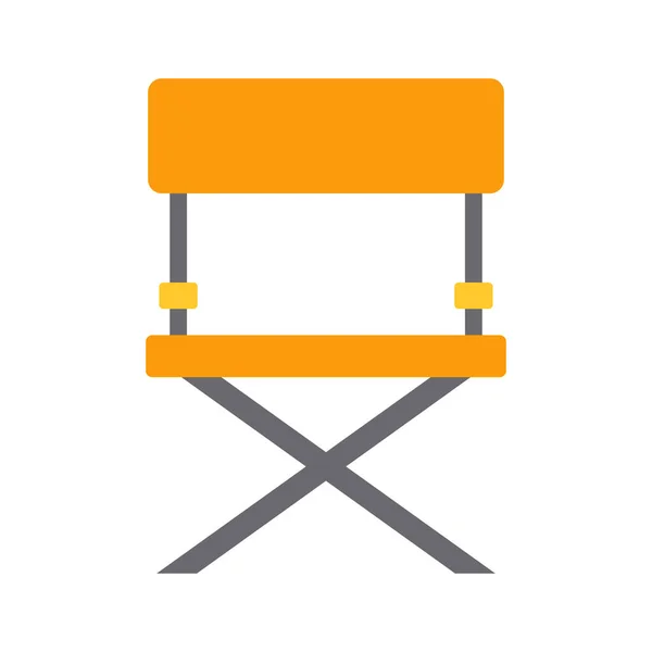 Armchair Folding Chair Isolated White Background Flat Style Vector Illustration — ストックベクタ