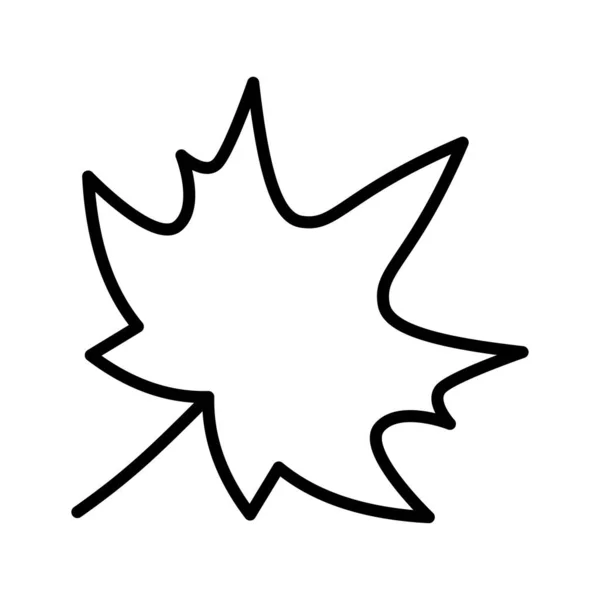 Maple Leaf Icon Pictogram Isolated White Background Vector Illustration — Stock Vector