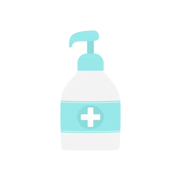 Hand Sanitizer Vector Illustration Flat Style Isolated White Background Dispenser — Archivo Imágenes Vectoriales