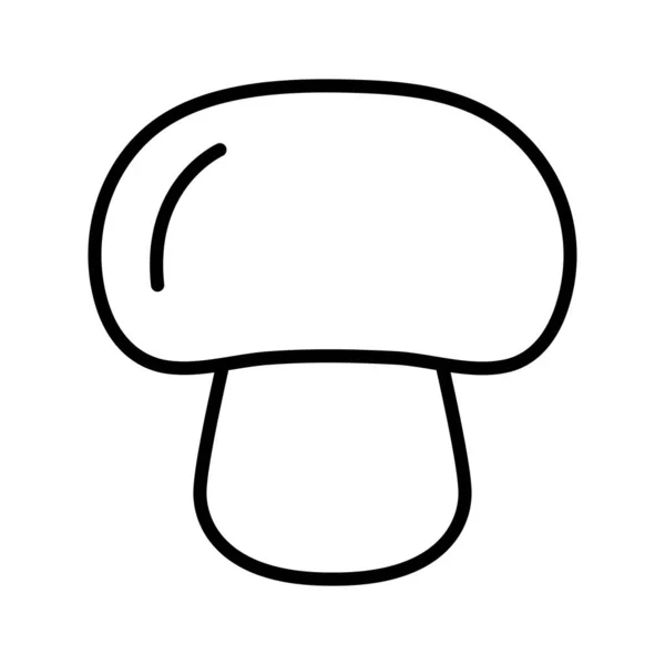 Mushroom Icon Champignon Pictogram Isolated White Background Vector Illustration — Archivo Imágenes Vectoriales