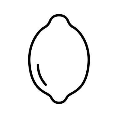 Lemon icon. Summer tropical fruit. Pictogram isolated on a white background. Vector illustration.