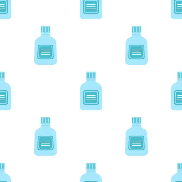 Medical Bottle Drug Seamless Pattern Repeat Background Flat Style — Archivo Imágenes Vectoriales