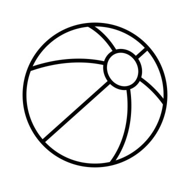 Beach ball icon. Pictogram isolated on a white background. Vector illustration.