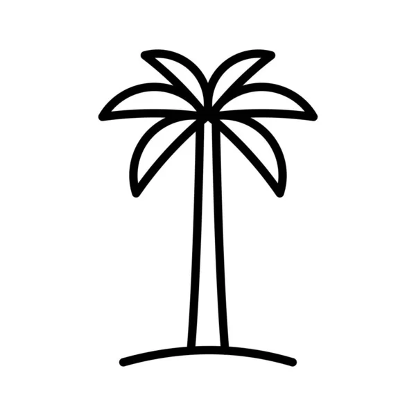 Icône Palmier Pictogramme Isolé Sur Fond Blanc Illustration Vectorielle — Image vectorielle