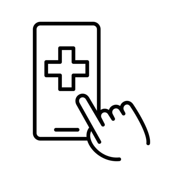 Викличте Значок Лікаря Медичну Допомогу Онлайн Телефонії Консультація Питань Охорони — стоковий вектор