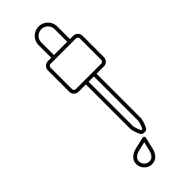 Yağ damlası ikonu. Gerekli yağı olan göz damlası. Piktogram beyaz arka planda izole edildi. Vektör illüstrasyonu.