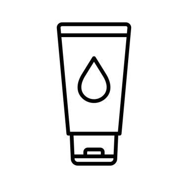 El kremi ikonu. Nemlendirici ve kozmetik krem. Piktogram beyaz arka planda izole edildi. Vektör illüstrasyonu.