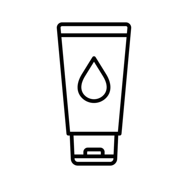 Kézkrém Cső Ikon Hidratáló Kozmetikai Krém Piktogram Izolált Fehér Alapon — Stock Vector