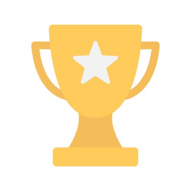 Galibiyet kupası ikonu. Şampiyon, kupa. Beyaz arkaplanda izole edilmiş vektör illüstrasyonu.