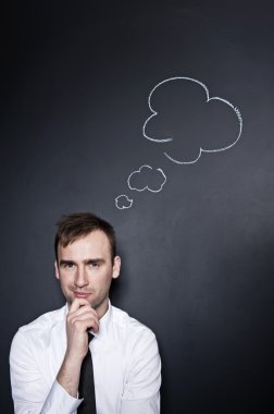 işadamı ile bir düşünce bulut