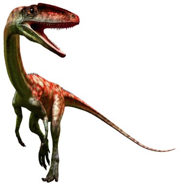 Triyas döneminden Coelophysis 3 boyutlu illüstrasyon