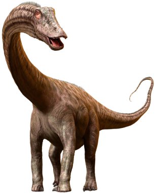 Jurassic döneminden diplodocus dinozoru 3 boyutlu illüstrasyon