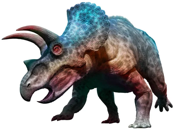 Triceratops Dinosaur Charging Illustration — Foto Stock