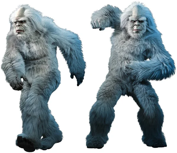 Yeti ya da Korkunç Kardan Adam 3 boyutlu çizim