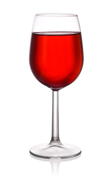Glass of red wine isolated on a white background — Stock Photo, Image