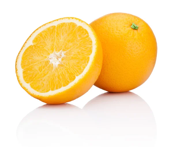 Orange fruit sliced isolated on white background — Stock Photo, Image