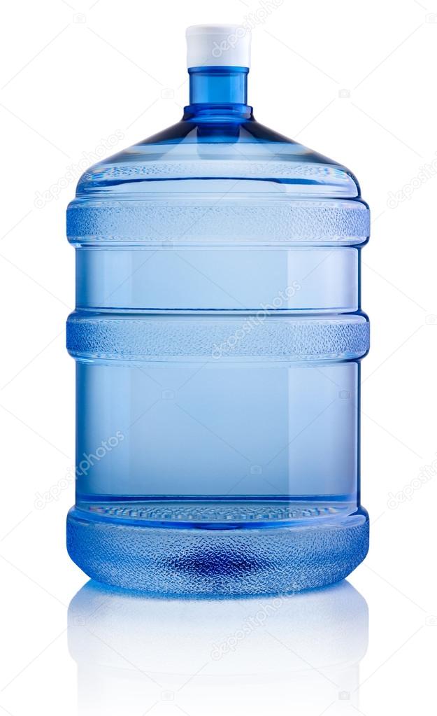 Big bottle of water isolated on white background