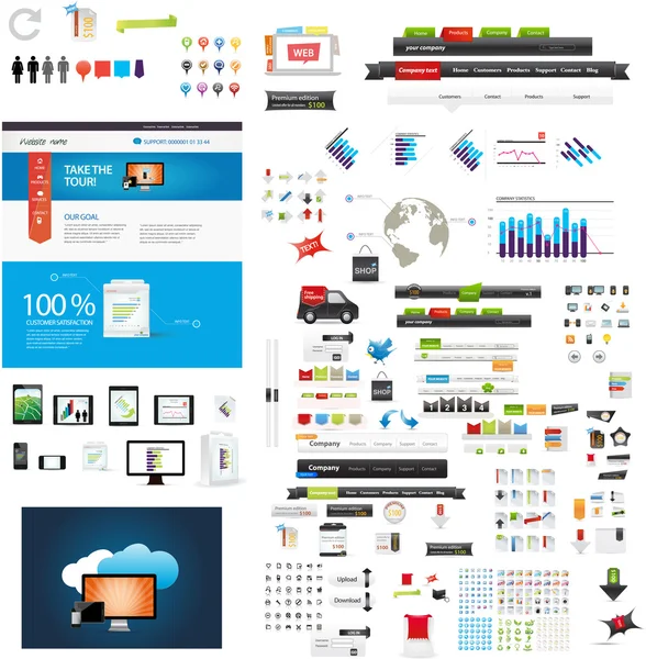 Web graphic collection - start up graphics Stock Illustration