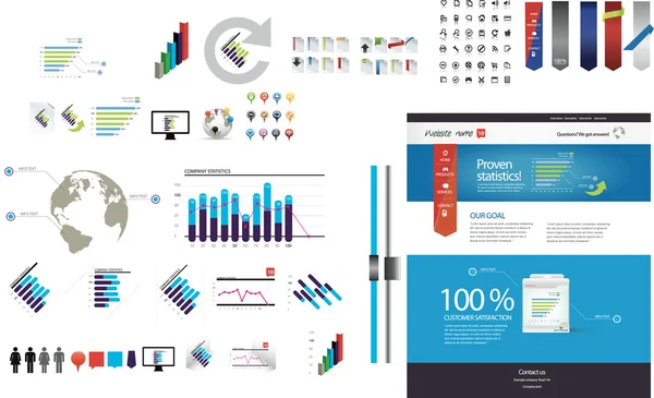 Www graficzny kolekcja - starcie grafika — Wektor stockowy