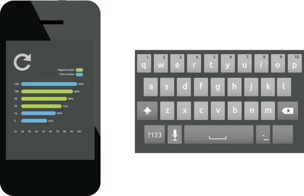 Gráficos Smartphone —  Vetores de Stock