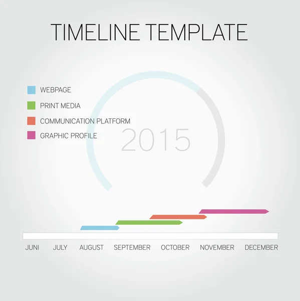 Modello della timeline — Vettoriale Stock