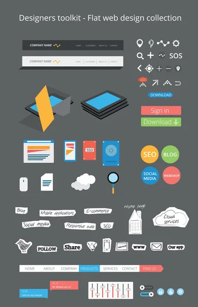 Gráficos web planos — Vector de stock