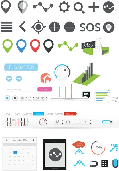 Flache Webgrafik — Stockvektor