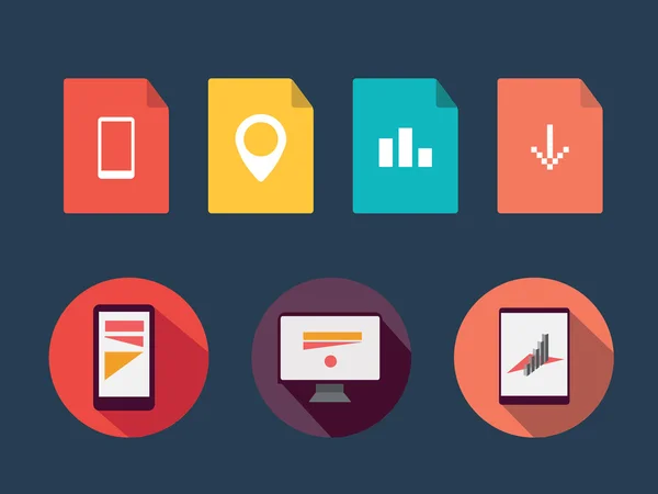 Moderne web icons - vector vlakke stijl — Stockvector