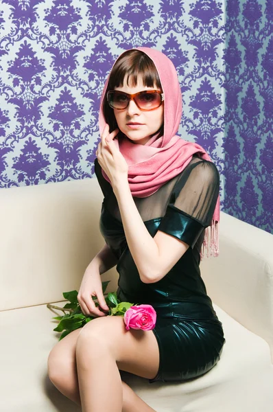 The fashionable girl — Stock Photo, Image