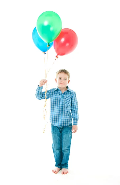 Il ragazzo con i palloncini — Foto Stock