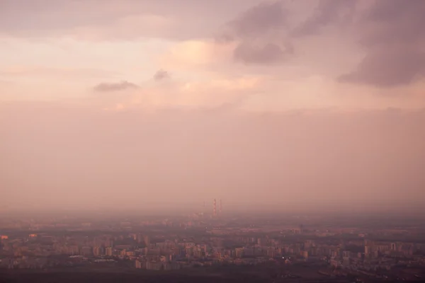 Warsaw from a plane view — Stock Photo, Image