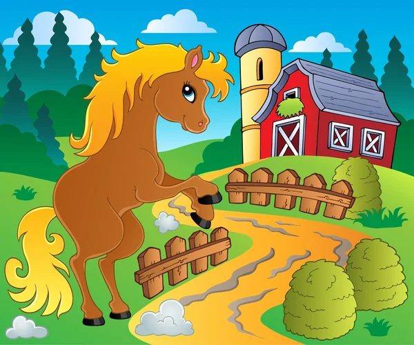 Caballo tema imagen 4 — Vector de stock